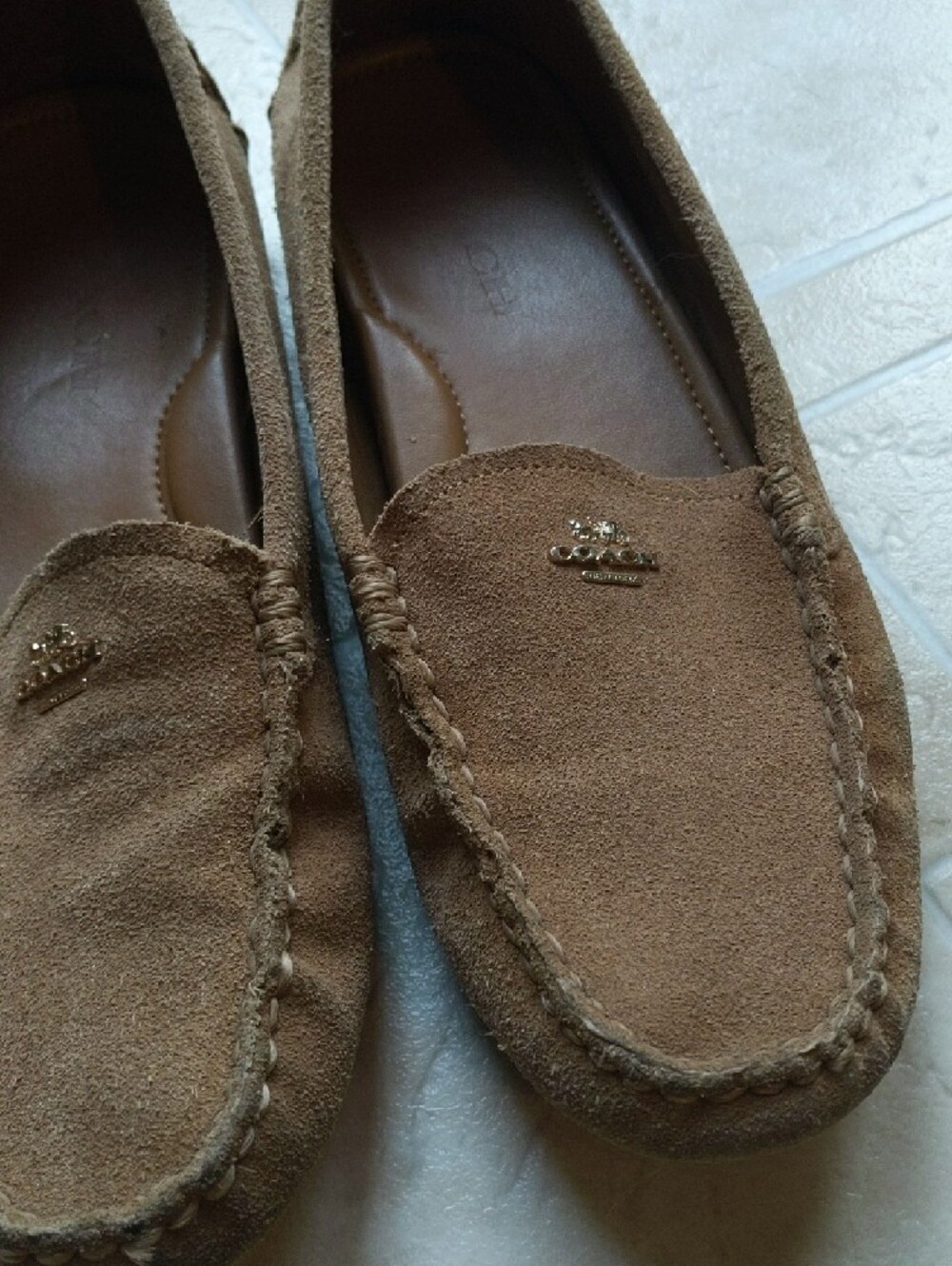 Coach Suede Loafers - Women's Size 7.5 - Picture 3 of 5